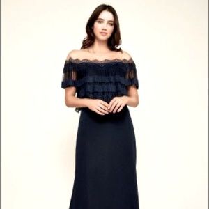 Tadashi Shoji   Kimberly Pleated Bodice Gown